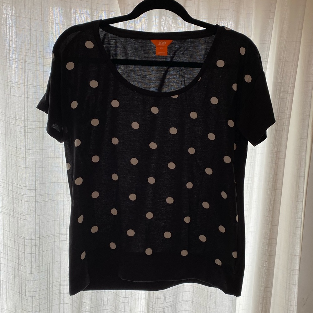 Black & White Polka Dot Top - Size small